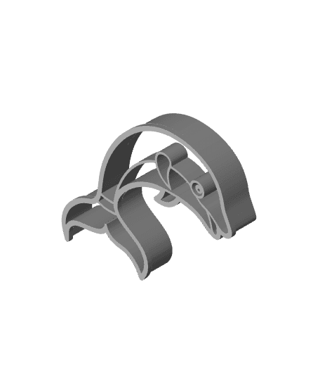 Whale Cookie Cutter, Biscuit Cutter 3d model