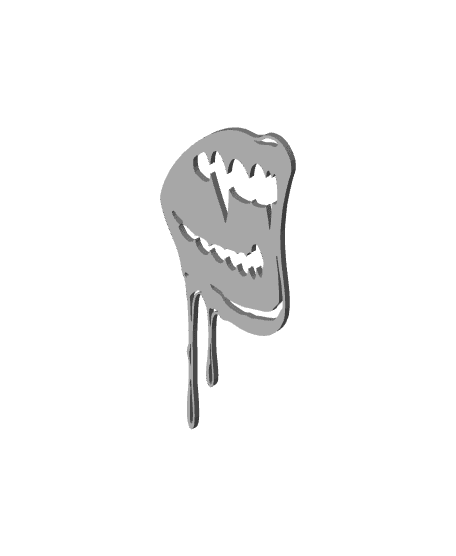 vampire fangs wall art halloween decor 3d model