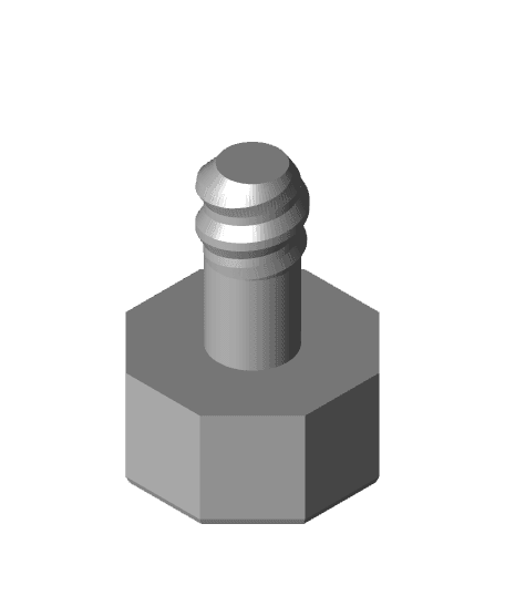 13 mm Small Thread, Plain Head, Shank Bolt 3d model