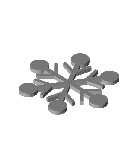 simple snowflake design 3d model