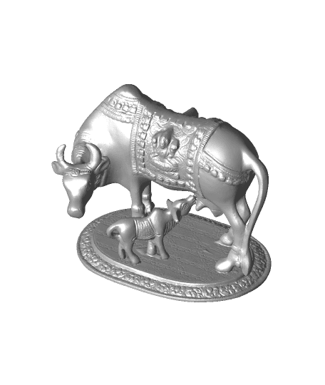 Sacred Cow with Calf 3d model