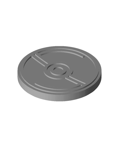 PokeBall Keychain (with outline) 3d model