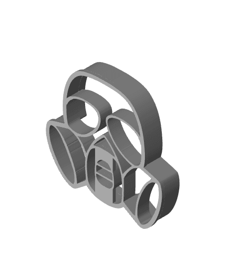 Gas Mask Cookie Cutter, Biscuit Cutter 3d model