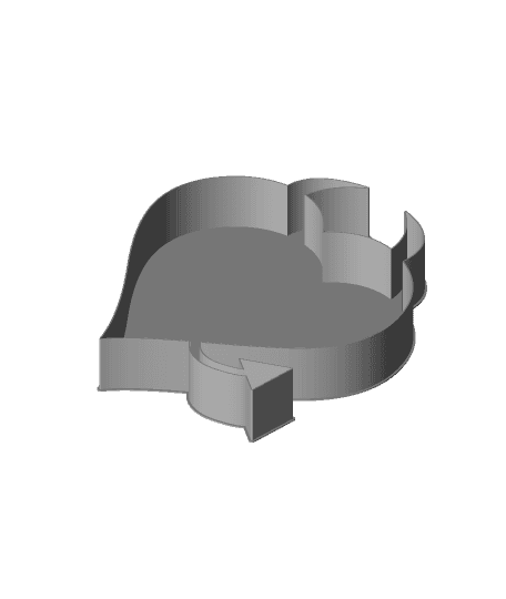 Fluffy Hearts Lo S, nestable box (v3) 3d model