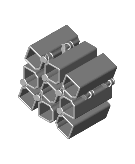 Auxetic Cubes // 18mm 22x22 Stacked 3d model