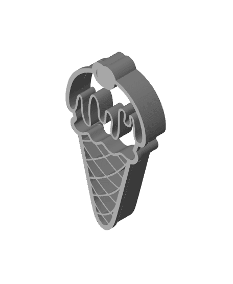 Ice Cream Cookie Cutter, Biscuit Cutter 3d model