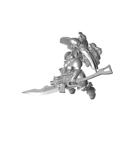 Lady Guardian with Jump packs 3d model