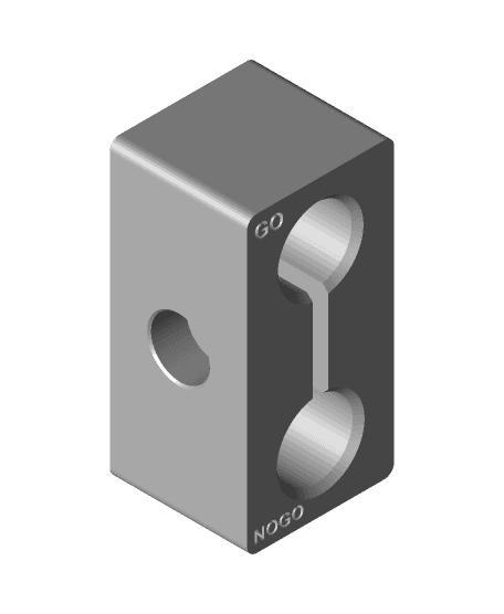 Inexpensive Go/NOGO block - bolt face measurement 3d model