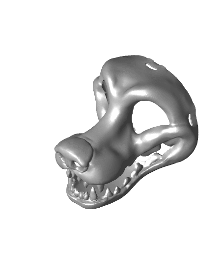Toony fursuit head base (sharp tooth) 3d model