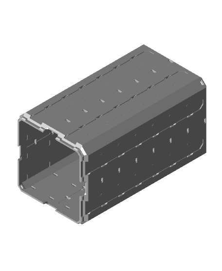 2x2x3·5 - Topped Multipoint Rail - Universal Click-In Multibin Shell Extension - Copy 3d model