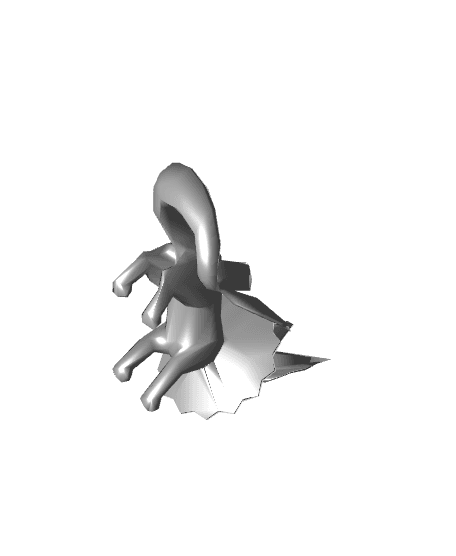 Low Poly Vaporeon - Fan Art (Bambu Project and Multi-Part Included) 3d model
