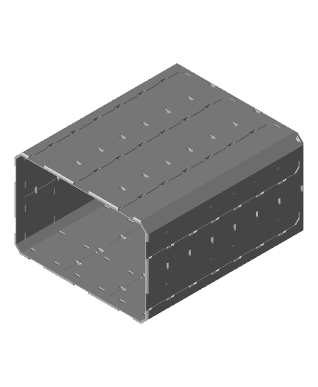 3x2x3·5 - Topped Multipoint Rail - Pop-In Bin Extension 3d model