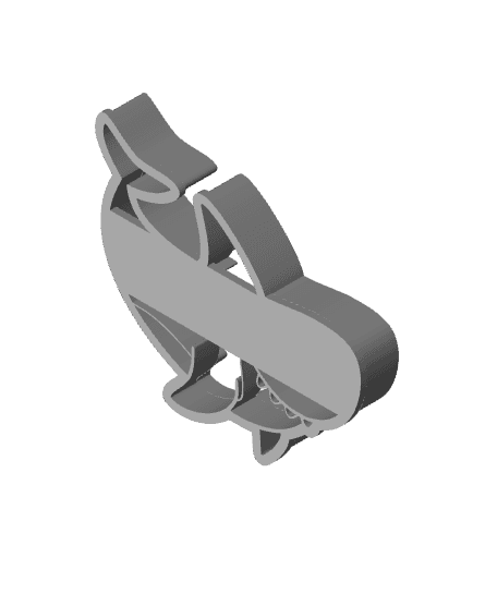 Shark Cookie Cutter, Biscuit Cutter 3d model