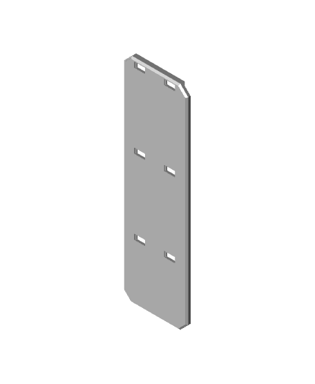 1x3H - Full Holes - Multibin Drawer Faceplate 3d model