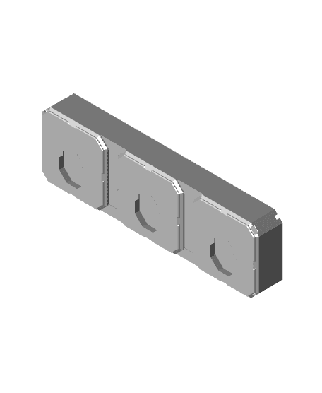 3x1x0.5 - Divided Bin - Multibin Insert 3d model