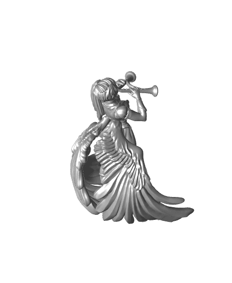 Trumpet Archon - Celestial Bard - PRESUPPORTED - Heaven Hath No Fury - 32mm scale  3d model