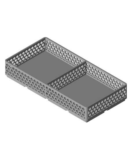 Hex Bin w/Divider Gridfinity 2x4 3d model