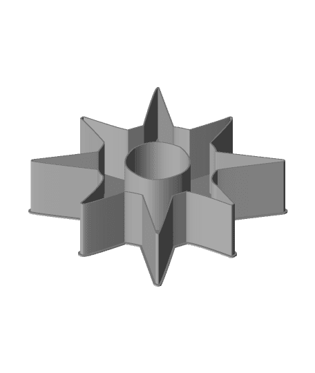 Shuriken 0057, nestable box (v2) 3d model