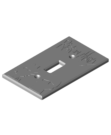 	RICK AND MORTY LOGO LIGHTSWITCH COVER 3d model
