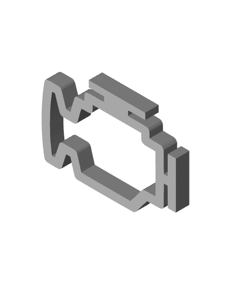 Check Engine Keychain (Hollow) 3d model