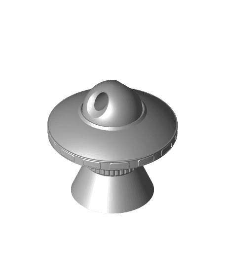 CHIBI UFO STASH CONTAINER PRINT IN PLACE CUTE ALIEN UFO 3d model