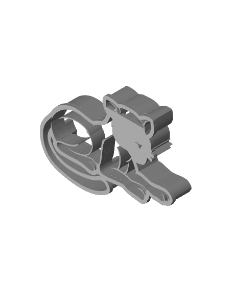 Puma Cookie Cutter, Biscuit Cutter 3d model