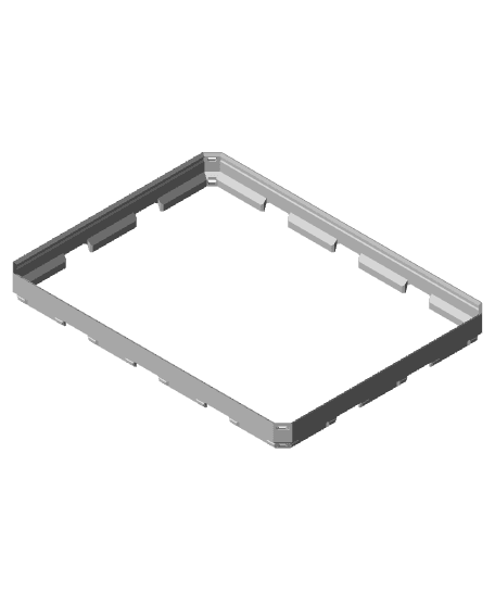 4x3x0.25 - Simple Walls - Universal Click-In Multibin Shell Extension 3d model