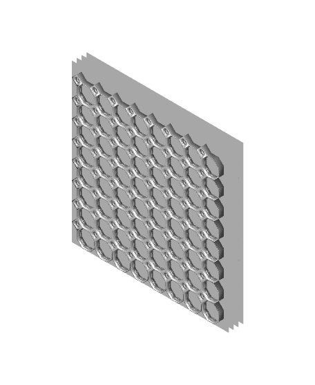 Optimized Multiboard Multi Material 8x8x5H Core Tile Stack 3d model