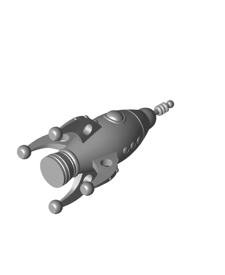 Retro Rocket Model 3d model