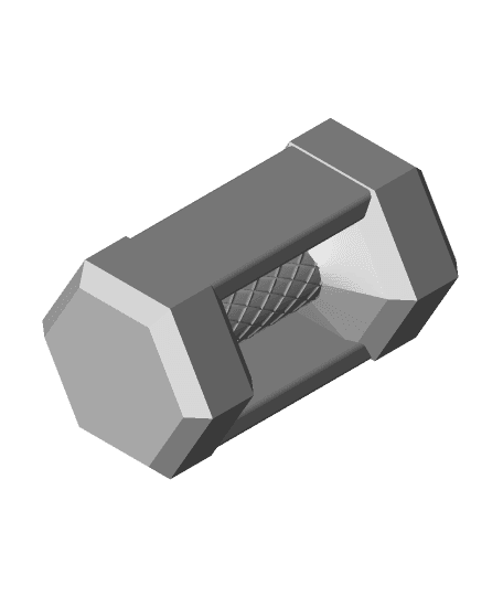 DIY Concrete Dumbbell Shell 2 3d model