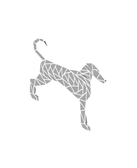 “German-Shorthaired-Pointer style” - Geometric dog wall art 3d model