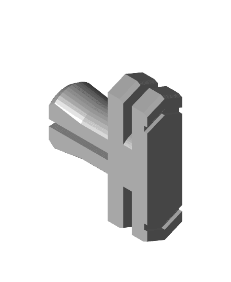 Bin Through Plate To Tile, Thin Head, Multigrid T Click Lock 3d model