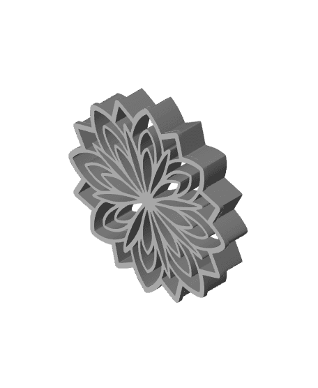 Mandala Cookie Cutter, Biscuit Cutter 3d model