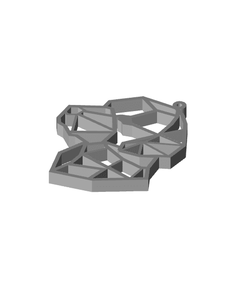 Geometric Keychain - Dog.stl 3d model
