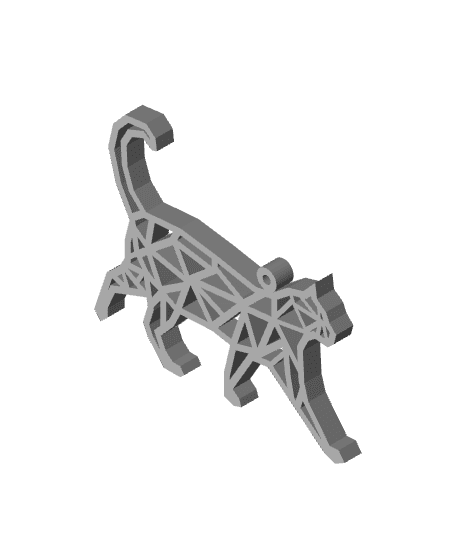 Geometric keychain - Cat.stl 3d model