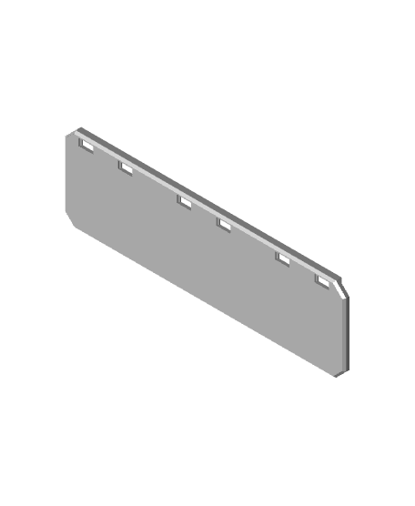 3x1H - Full Holes - Multibin Drawer Faceplate 3d model