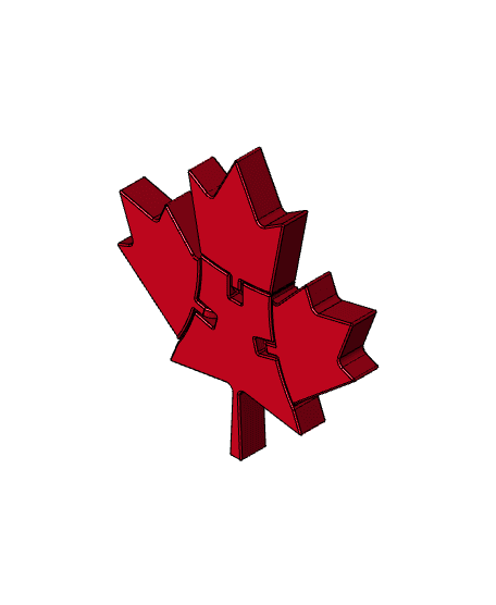 Articulated Canadian Maple Leaf 3d model