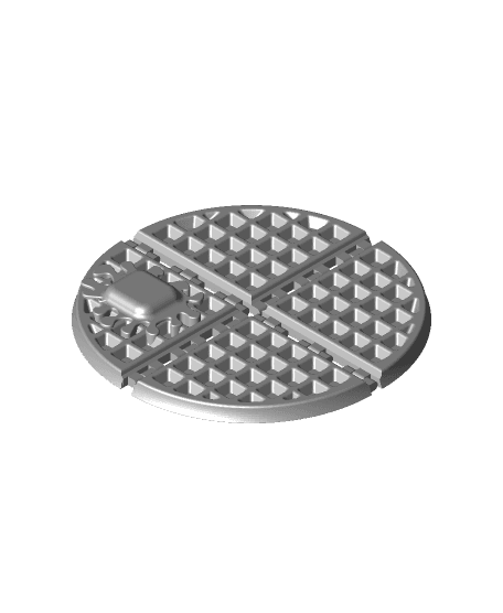 Articulating Waffle with Butter 3d model