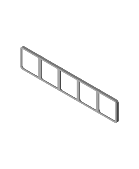 Gridfinity Baseplate 5 x N 3d model