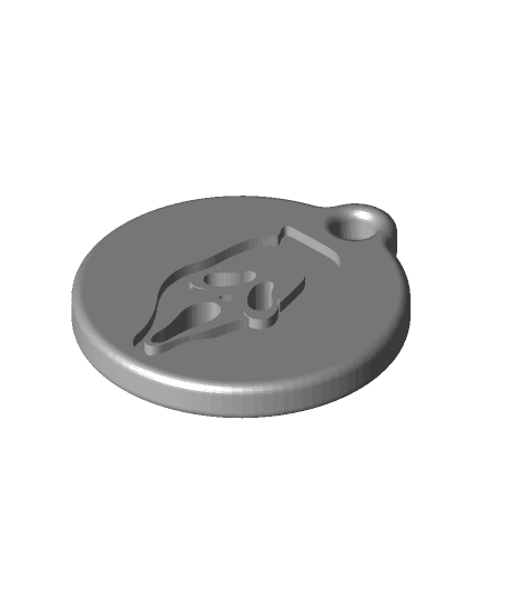 Scream Keychain 3d model