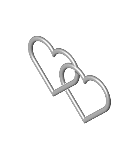 Two hearts chain 3d model