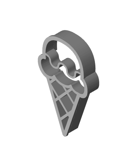 Ice Cream Cookie Cutter, Biscuit Cutter 3d model