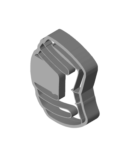 Knee Pad Cookie Cutter, Biscuit Cutter 3d model