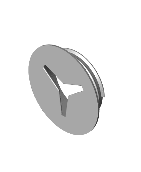 Round Lid (3-pointed) for Desk Grommet System 3d model