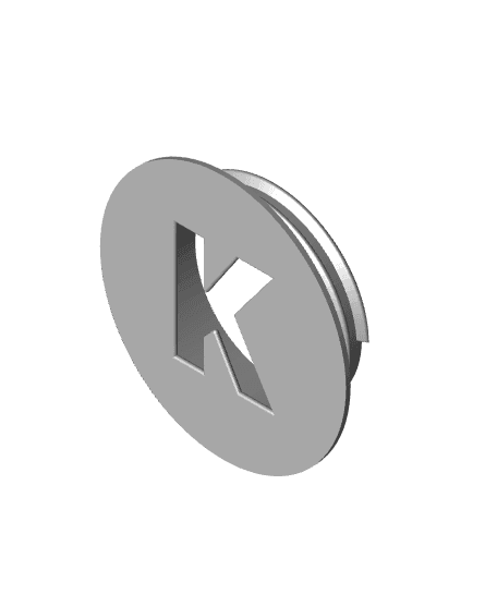 "K" Monogram Lid for Desk Grommet System 3d model