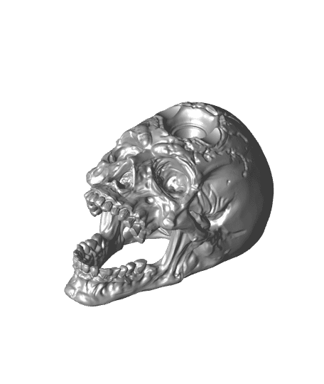 Wacom Pen Holder Skull - Desk Ornament 3d model