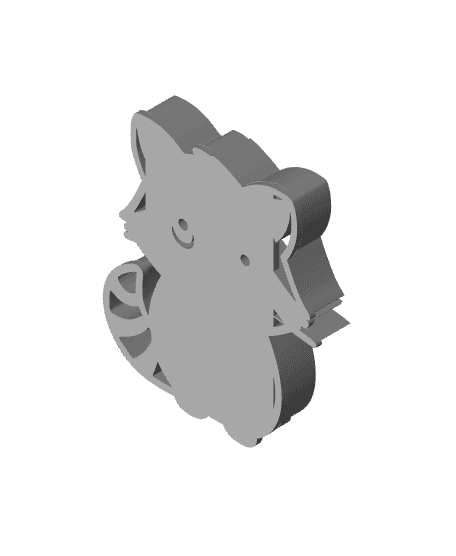 Raccoon Cookie Cutter, Biscuit Cutter 3d model