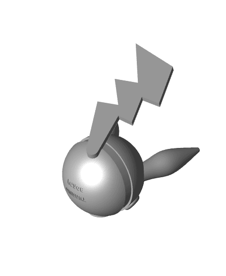 Pikachu Pokeball (MULTIPART)&(COMPLETE).stl 3d model