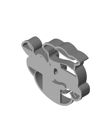 Popeye Cookie Cutter, Biscuit Cutter 3d model