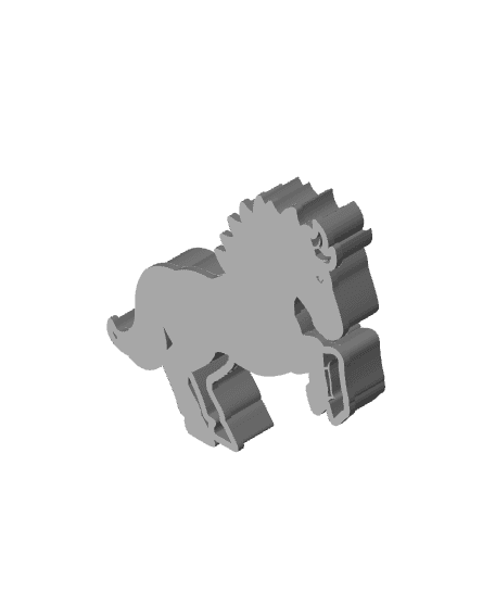 Unicorn Cookie Cutter, Biscuit Cutter 3d model